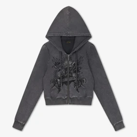 Stay True Fitted Cropped Zip Thru Hoodie