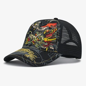 Crawling Dragon 5 Panel Trucker Cap