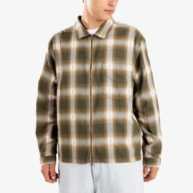 Larkspur Zip Plaid Flannel Shirt