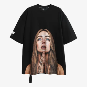 Face Print Oversized Tee