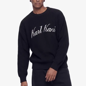 Kk Script Knit Oversized Crew