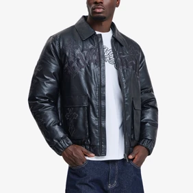 Gothic Embroidered Cross Relaxed Jacket