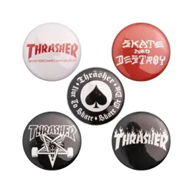 Logo Button Pins 5-Pack
