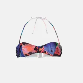 Lace Up Bandeau Bikini Top