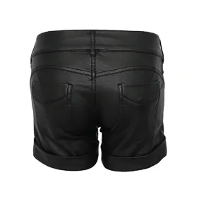 Ldies Imitation Leather Hot Shorts
