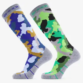 Ski Socks Camo Double Pack