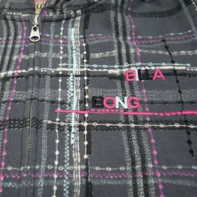 Dot Plaid Zip Hoodie