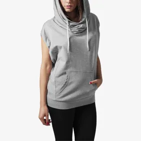 Sleeveless Terry High Neck Hoody