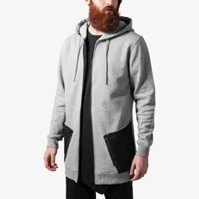 Long Peached Tech Zip Hoody