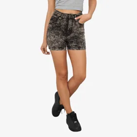 High Waist Denim Skinny Shorts