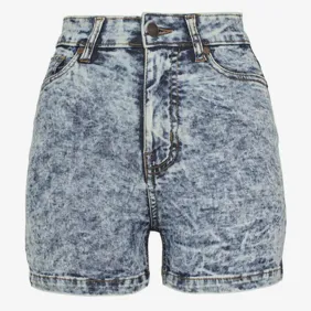 High Waist Denim Skinny Shorts