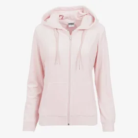 Ladies Velvet Zip Hoody