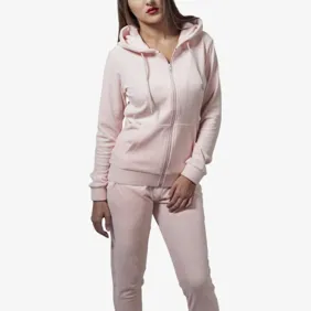 Ladies Velvet Zip Hoody