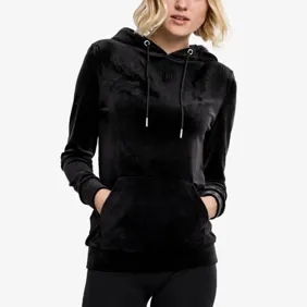 Ladies Velvet Hoody