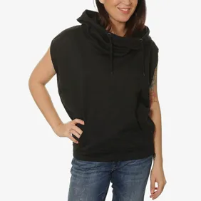 Sleeveless Terry High Neck Hoody